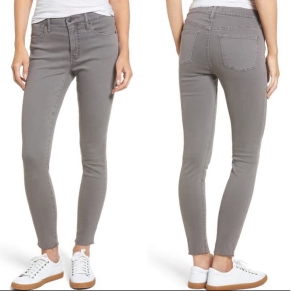 Madewell High Rise Skinny Jeans 26 Raw Hem Gray - Picture 2 of 11